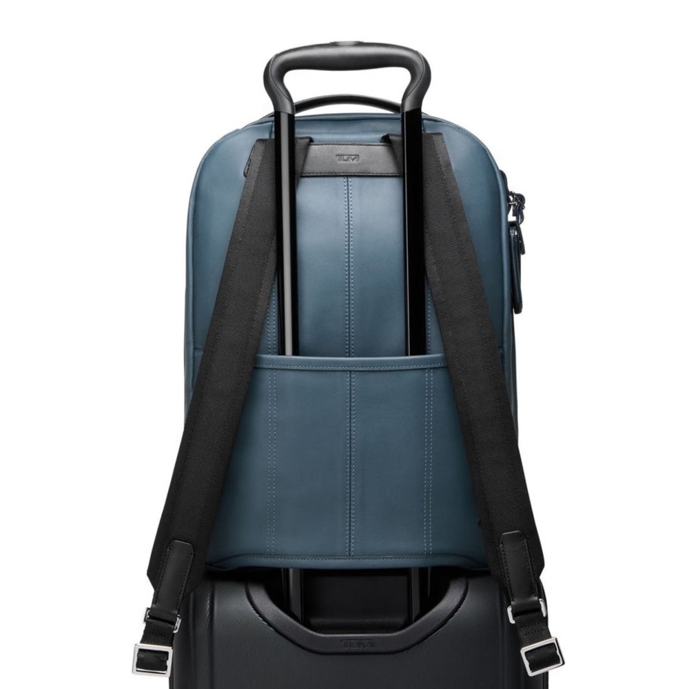 NWOT Tumi Harrison Bradner IV Leather Backpack in Pavement Bomb - Picture 5 of 15